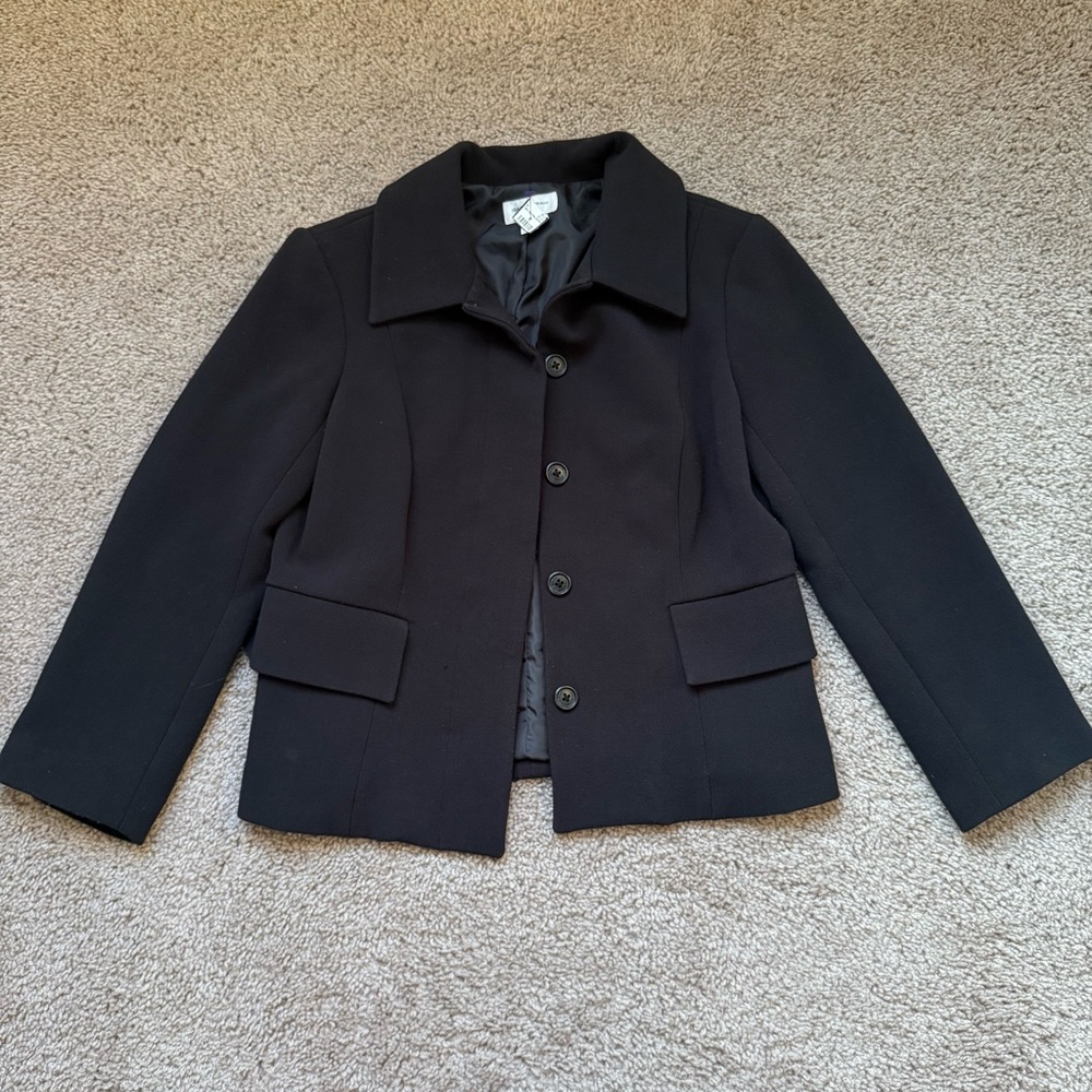 Issac Mizrahi Suit Jacket Black Jacket Small
